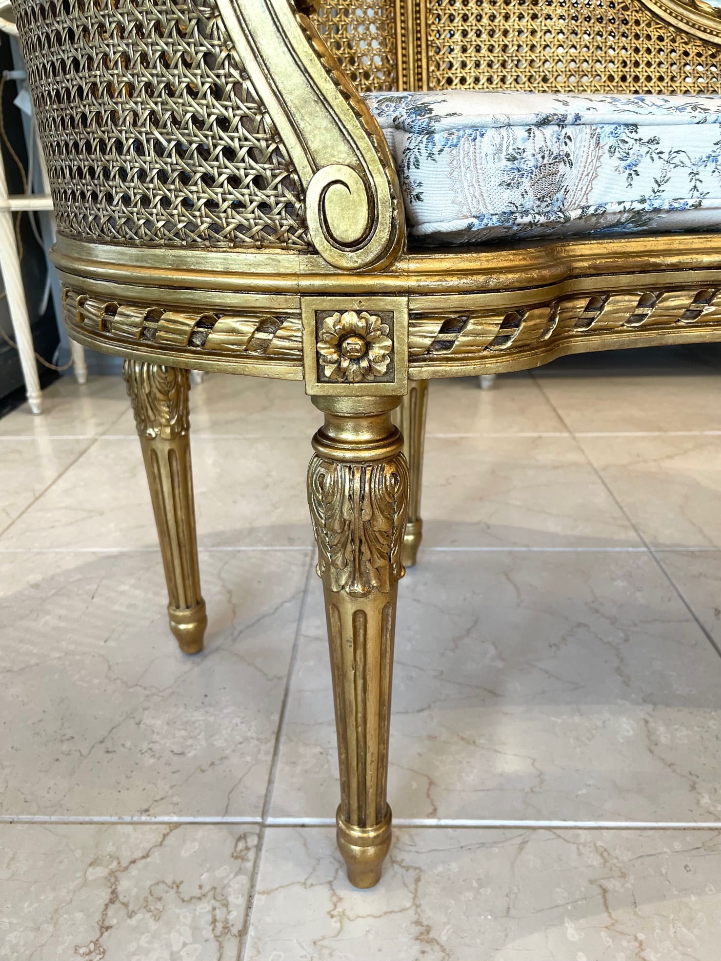 ルイ16世スタイル ゴールドサロンチェア hpff415 - 陶夢