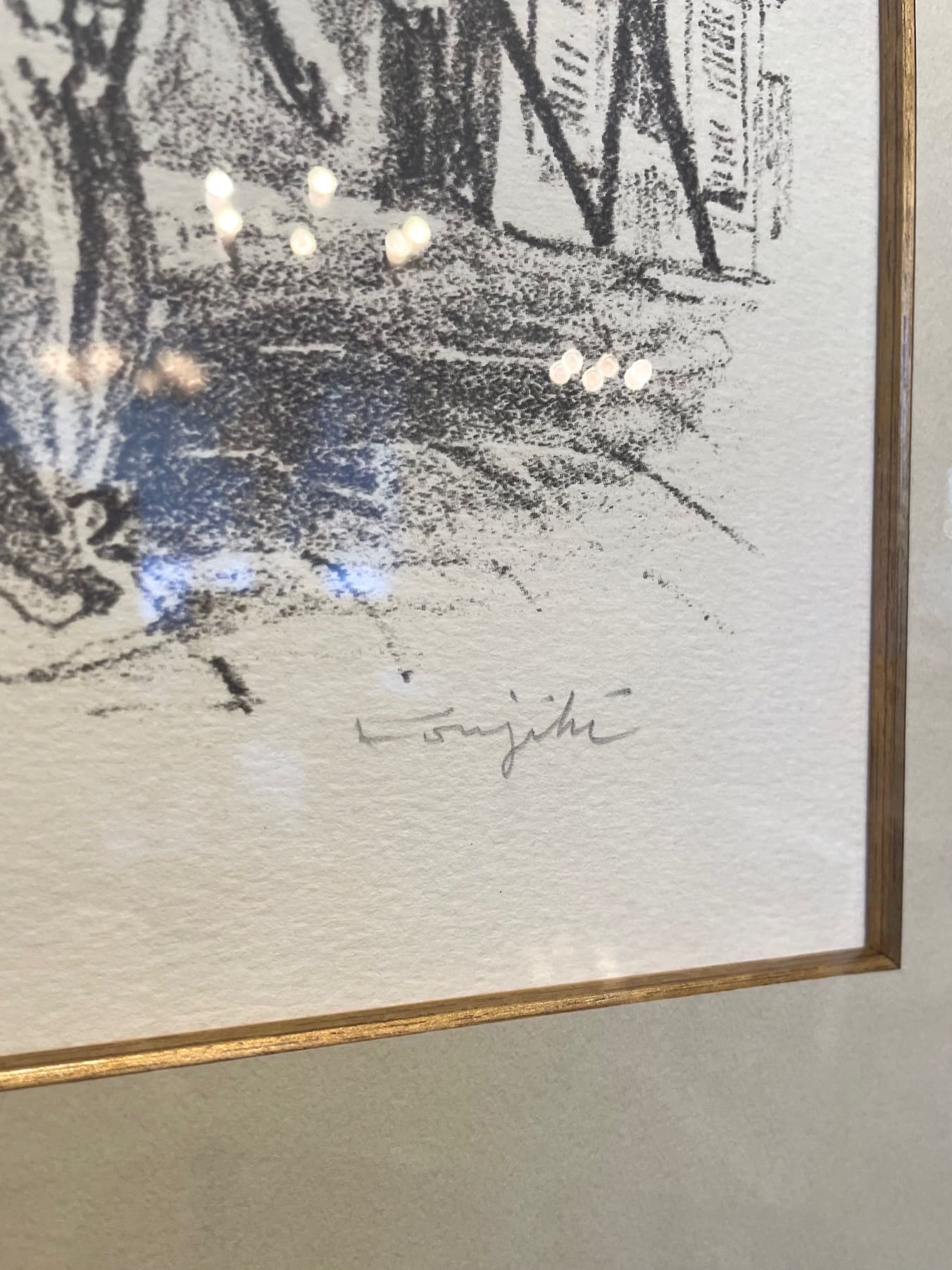 レオナール・フジタ（藤田嗣治） リトグラフ「パンとミルクポットを