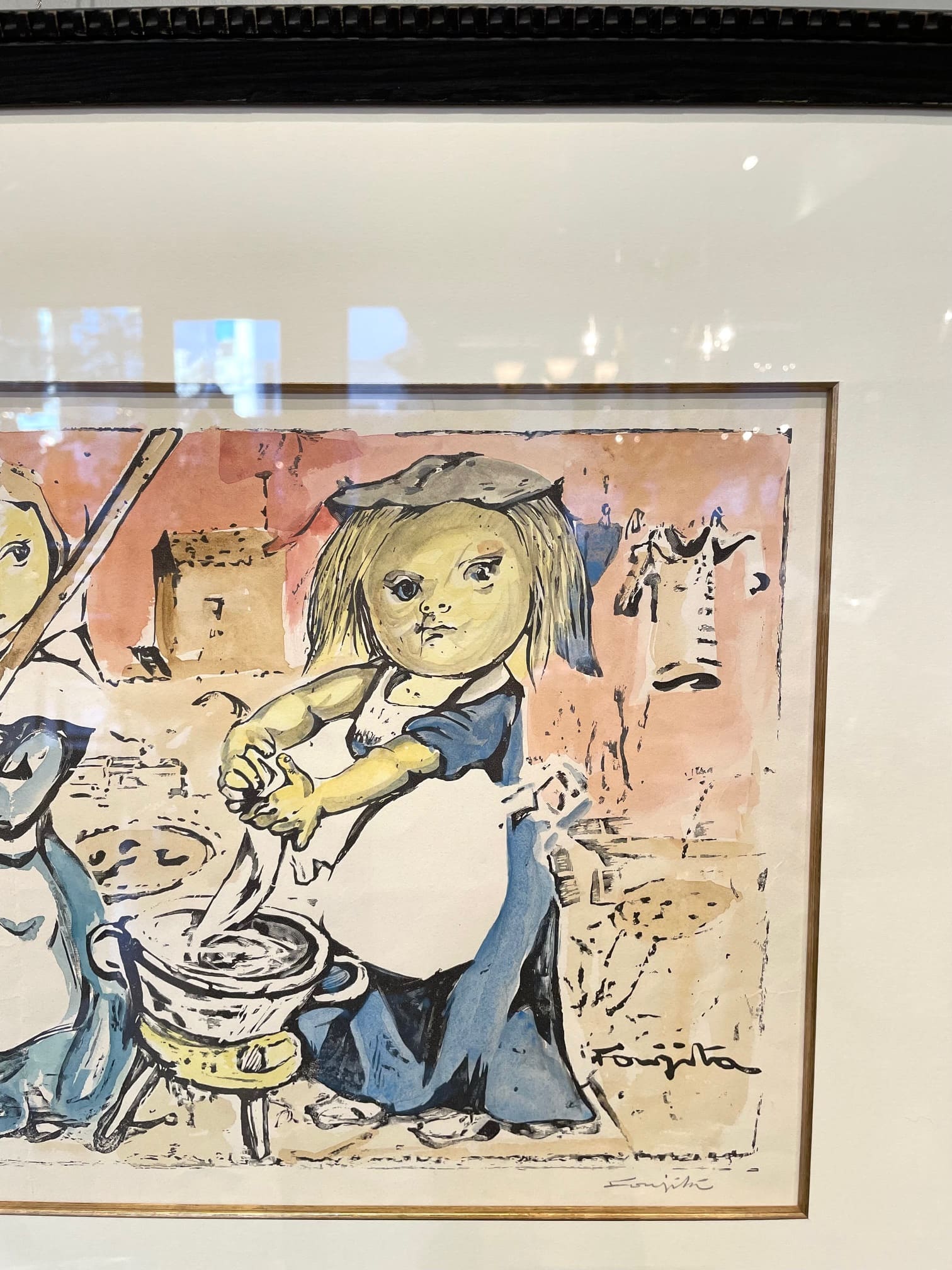 レオナール・フジタ リトグラフ 小さな職人たち 「コンシェルジュ